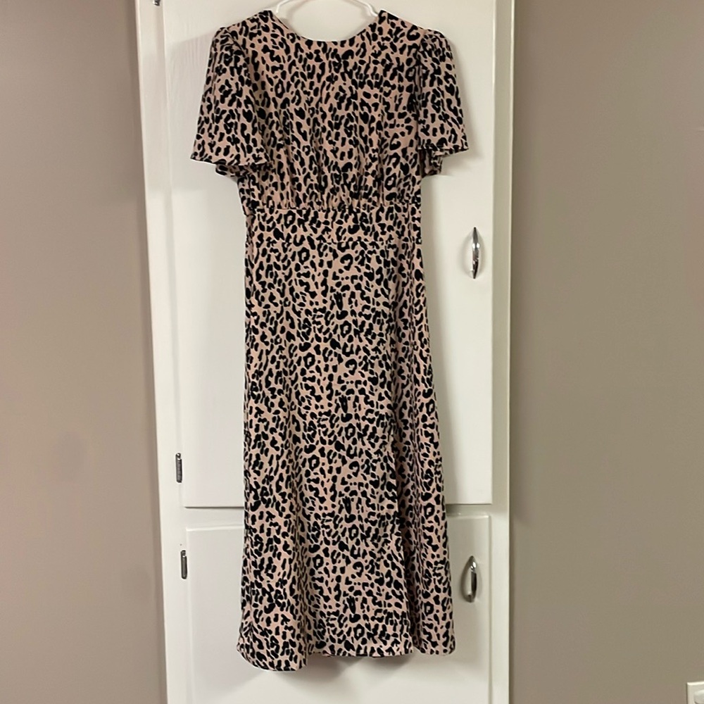 Cheetah Print Maxi Dress with Slit